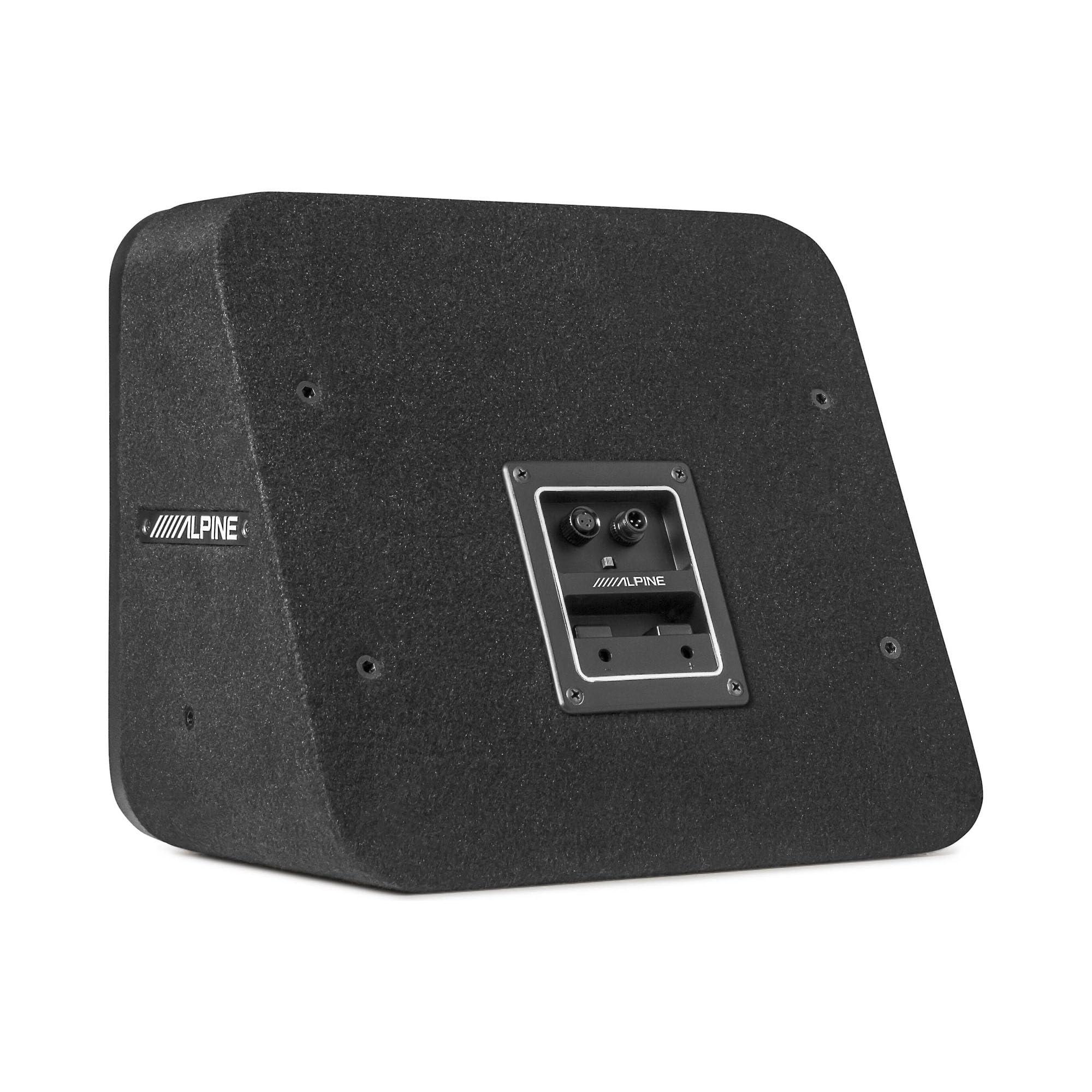 Alpine Alpine S2-SB10 PrismaLink S2-Series 10" subwoofer Enclosure Built-in RGB Lighting & S2-A55V 5 Channel Amp w/Rux Bass Knob Bundle