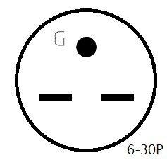 Parkworld Parkworld 61520 Welder 30A Splitter, Industrial Male Plug NEMA 6-30P to (2) 6-30R Female Connectors, NEMA 6-30 Splitter Cord Adapter 2 feet