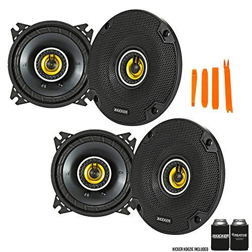 KICKER KICKER 46CSC44 - Two Pairs of CS-Series CSC4 4-Inch (100mm) Coaxial Speakers, 4-Ohm (2 Pairs)