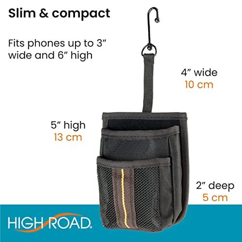 High Road High Road Air Vent Mount Car Cell Phone Holder with Soft Lined Back Pocket and Front Mesh Storage Pocket