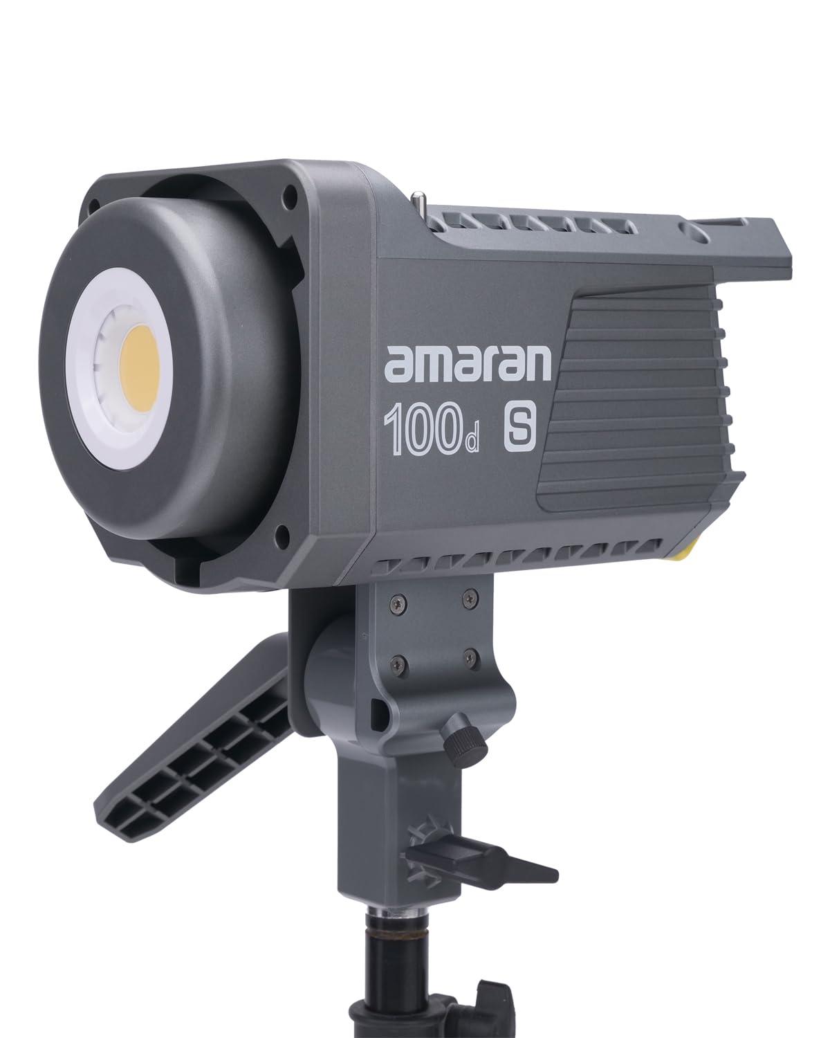 Aputure Amaran 100dS LED Video Light, amaran 100d Upgrade App Control 8 Pre-Programmed Lighting Effects DC/AC Power Supply Photography Shooting Light