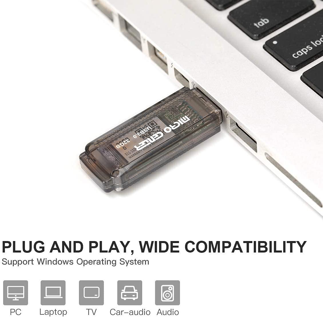 INLAND INLAND Micro Center Super Speed 2 Pack 32GB USB 3.0/USB3.1 Gen1 Flash Drive Gum Size Memory Stick Thumb Drive Data Storage Jump Drive (32G 2-Pack)