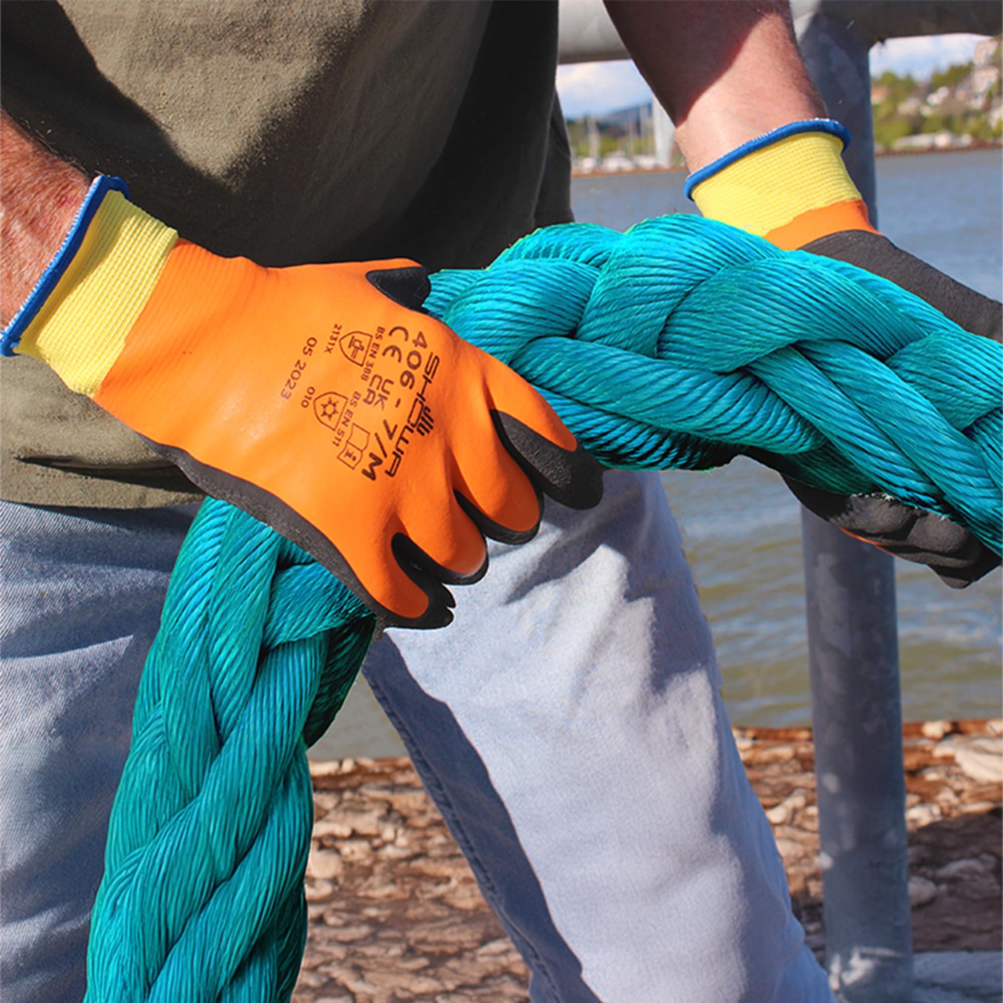 SHOWA SHOWA 406 Latex Rubber Insulated Winter Work Glove with Acrylic/Nylon Liner, Large (Pack of 12 Pair)