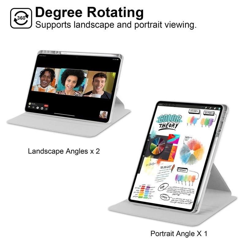 PMPLBEBAZ PMPLBEBAZ 360 Rotation Tablet Cover Suitable for Huawei Honor MagicPad2 2024 12.3inch ROD2-W09 with Pencil Holder Cover(Black)