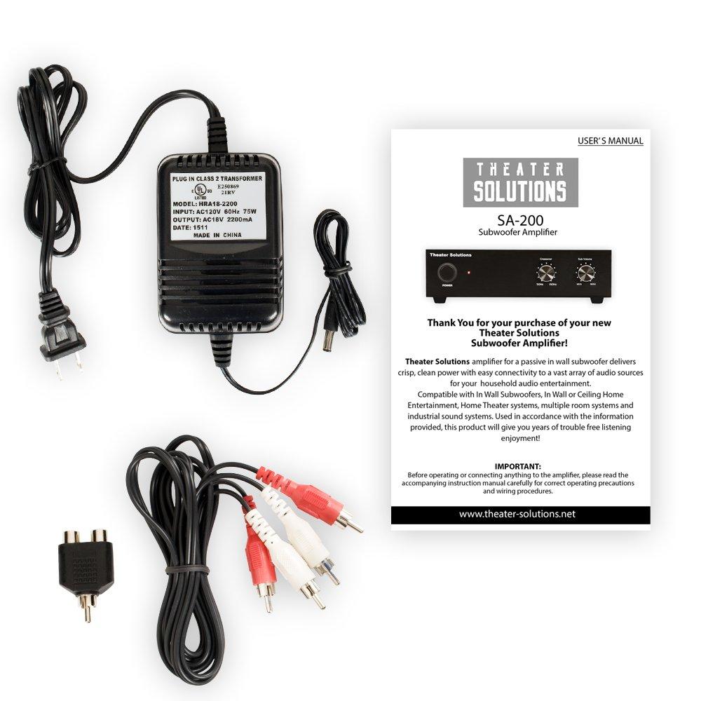 Theater Solutions Theater Solutions TS1000 Passive 10\" Home Theater in Wall 3 Subwoofers and 3 Amps Set