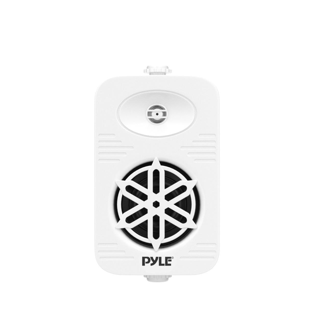 Pyle PyleUsa Indoor Outdoor Speakers Pair - 300 Watt Dual Waterproof 4 2-Way Full Range Speaker System w/ 1/2 High Compliance Polymer Tweeter - in-Home, Boat, Deck, Patio, Poolside (White) - PDWR45WT