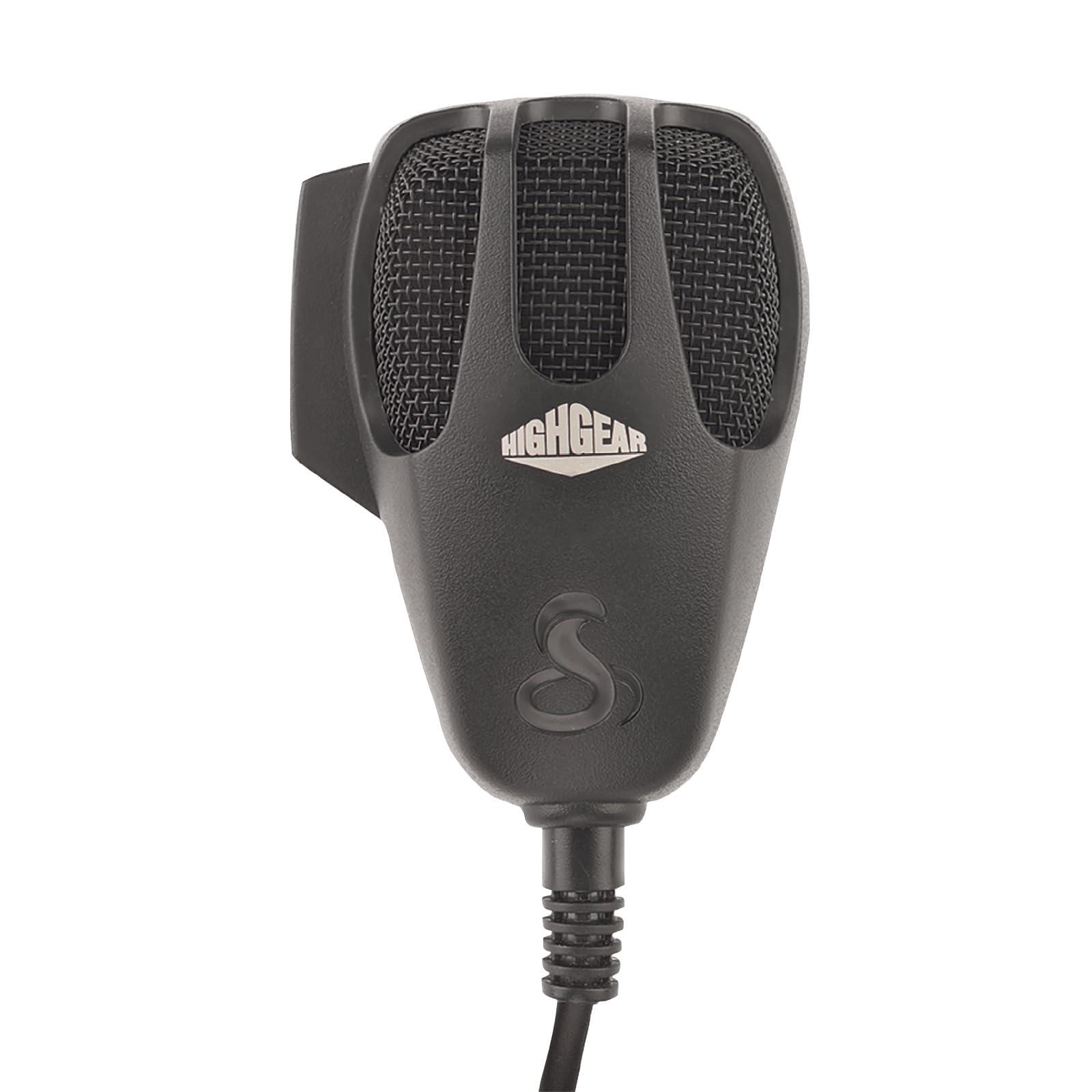 Cobra Digital Cobra HG M73 Premium Dynamic Replacement CB Microphone (Black) – 4 Pin Connector, 9 Foot Cord, Heavy Duty ABS Shell, Wire Mesh Grille, Left Side Push To Talk, Chrome Connector