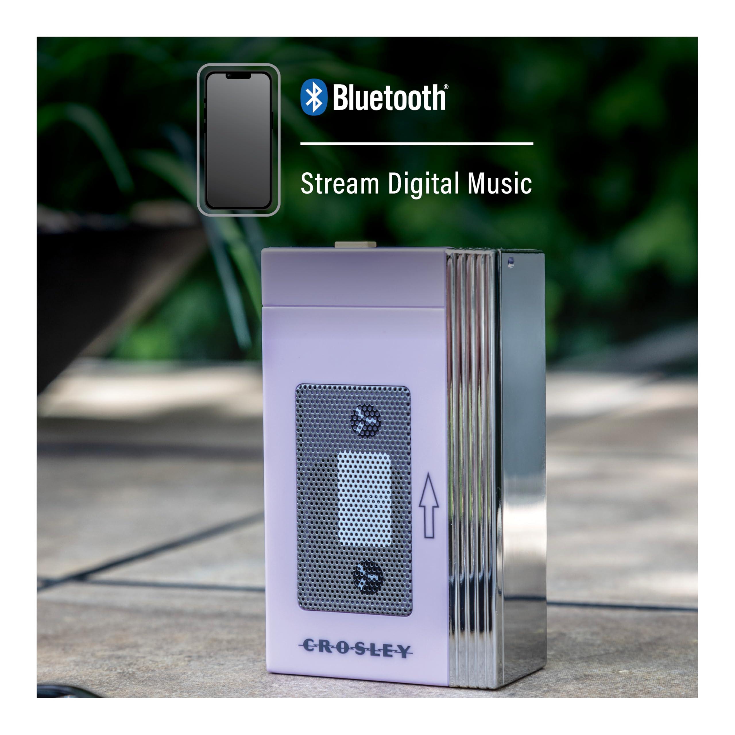 Crosley Crosley CR3047A-LN Mini Retro 80's Portable Bluetooth Speaker, Wireless with Microphone, Vintage, Lavender