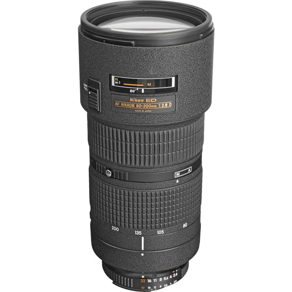 Nikon Nikon AF Zoom-NIKKOR 80-200mm f/2.8D ED Lens (1986) + 64GB Memory Card + Filter Kit + Backpack + Card Reader + Corel Photo Software + Flex Tripod + Memory Wallet + Cap Keeper + Cleaning Kit (Renewed)