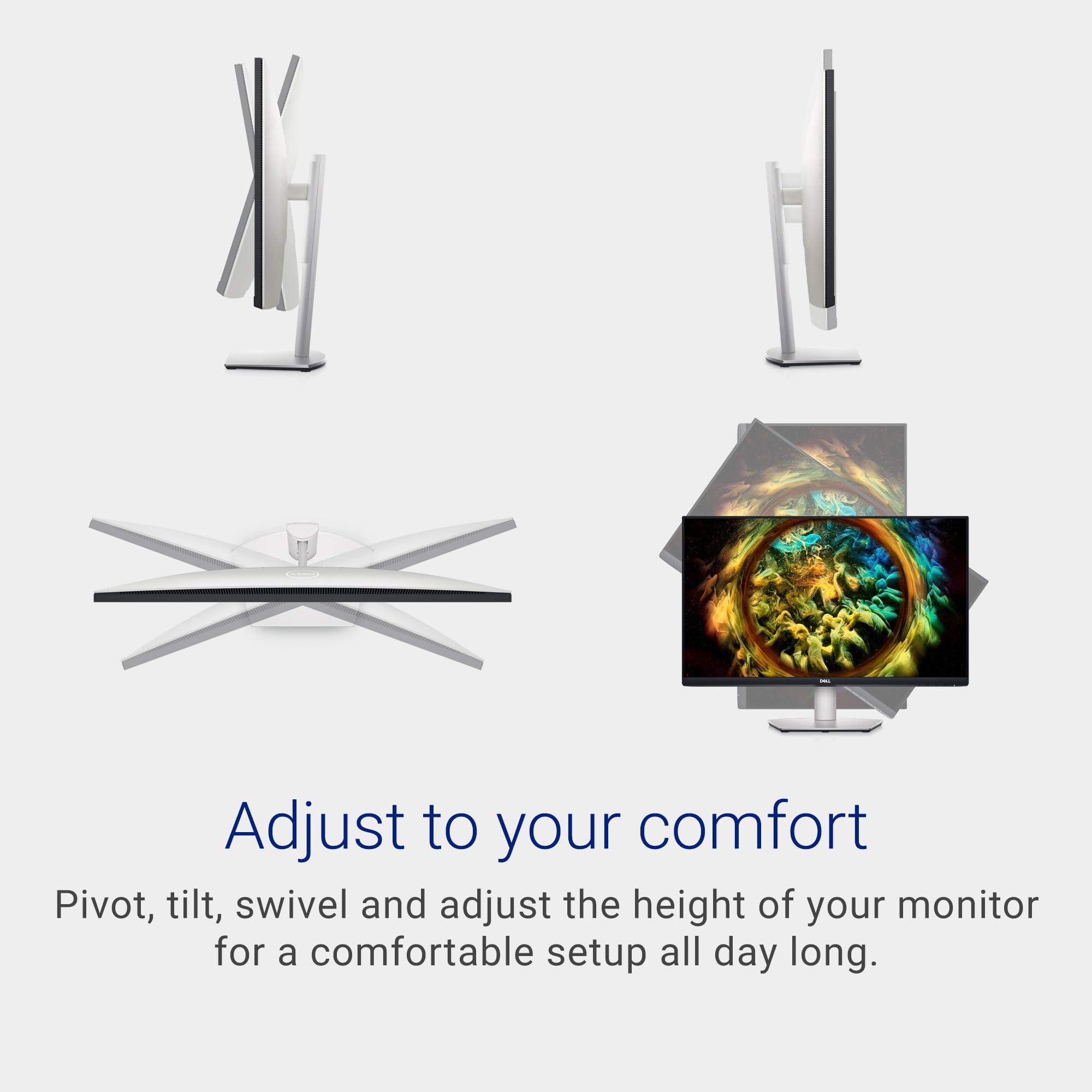 Dell Dell S2721QS Monitor 27 Inch, 4K UHD (3840 x 2160) IPS Display, Ultra-Thin Bezel, AMD FreeSync, HDMI, DisplayPort, VESA Certified - Silver