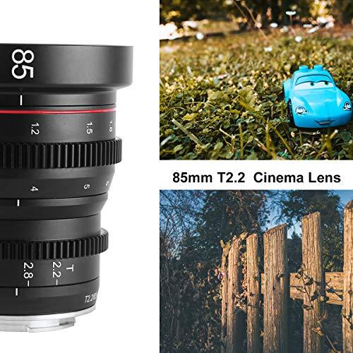 Meike MEKE 85mm T2.2 Mini Fixed Prime Manual Focus Wide-Angle Cinema Lens for M43 Micro Four Thirds MFT Mount Cameras BMPCC 4K Z CAM E1 E2 E2C