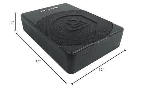 Rockville Rockville SS10P 10" 800w Slim Under-Seat Active Powered Car/Truck Subwoofer Sub Bundle RWK81 8 Gauge Complete Amp Installation Wire Kit