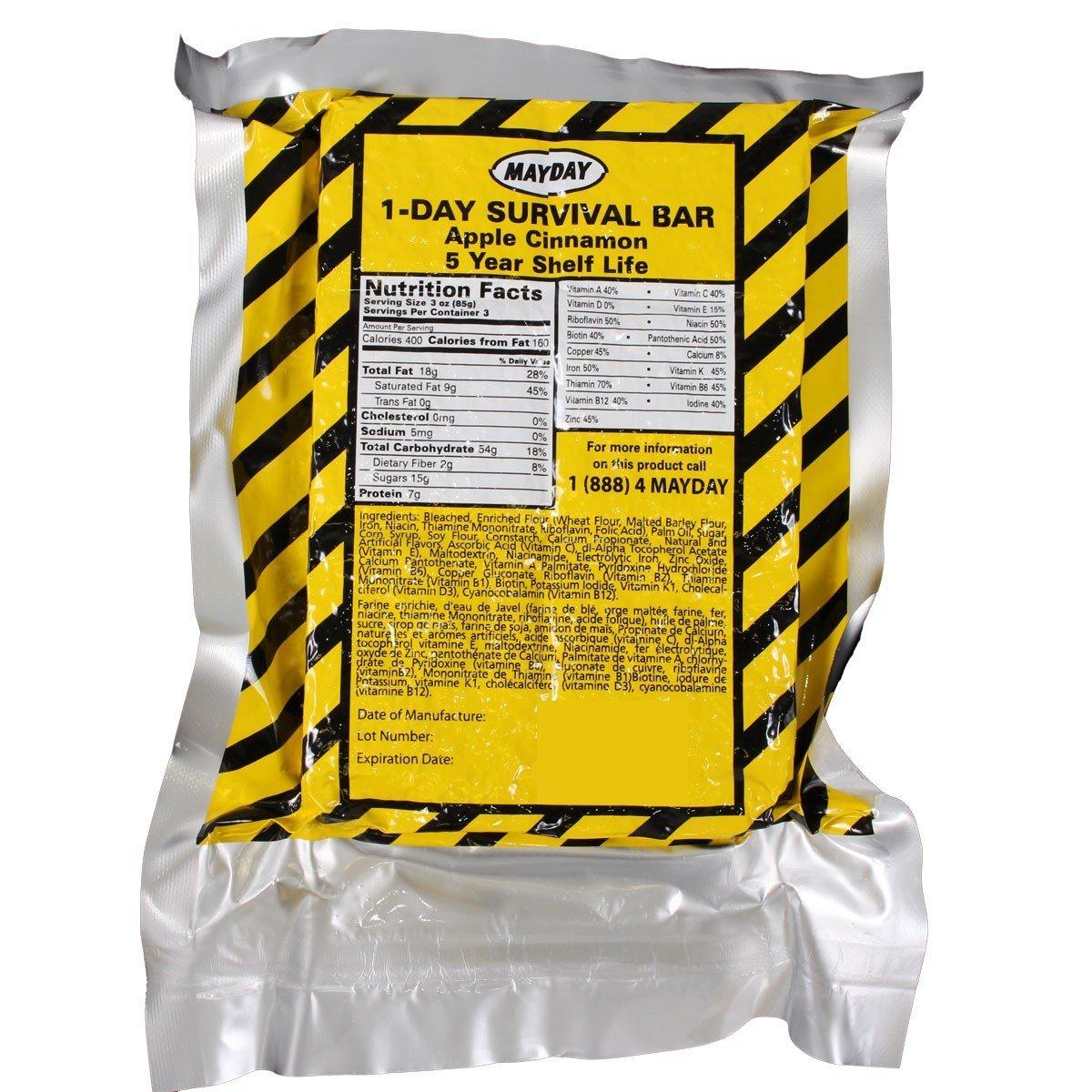 Mayday MayDay 2400 Calorie Bar and Water Emergency Survival MRE Ration Car and Bug Out Kit w/Free MayDay Poncho