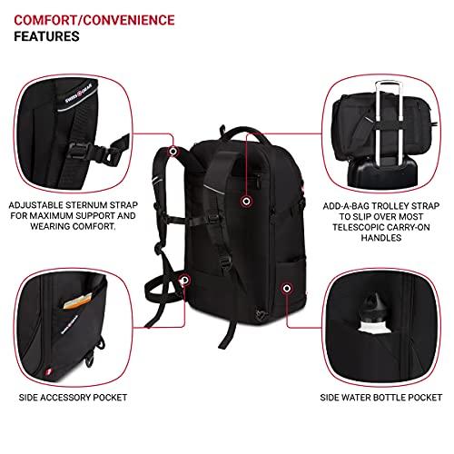 SwissGear SwissGear Hybrid Travel Laptop Backpack, Black, 21.5-Inch