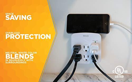 Woods Woods 41076 Surge Protector with 6 Power, 6-Outlet 1440J of Protection