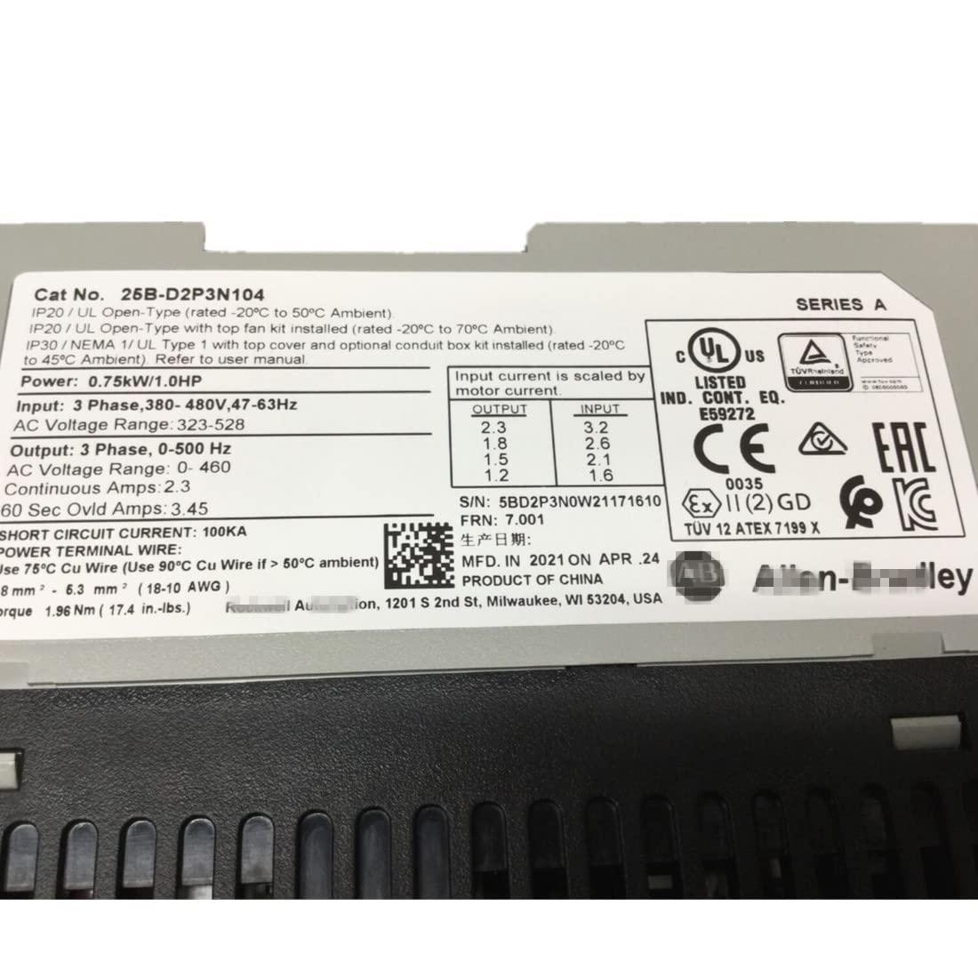 Lanlily 25B-D2P3N104 PowerFlex 525 AC Drive 0.75KW 1Hp VFD Sealed in Box 1 Year Warranty Fast