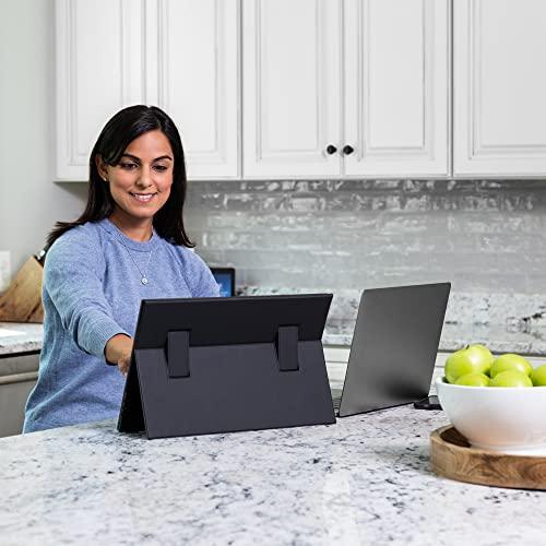 SideTrak SideTrak Solo 17.3” Portable Monitor for Laptop | Freestanding Full HD LED USB Laptop Dual Screen with Cover | Compatible with Mac, PC, & Chrome | Powered by USB-C or Mini HDMI