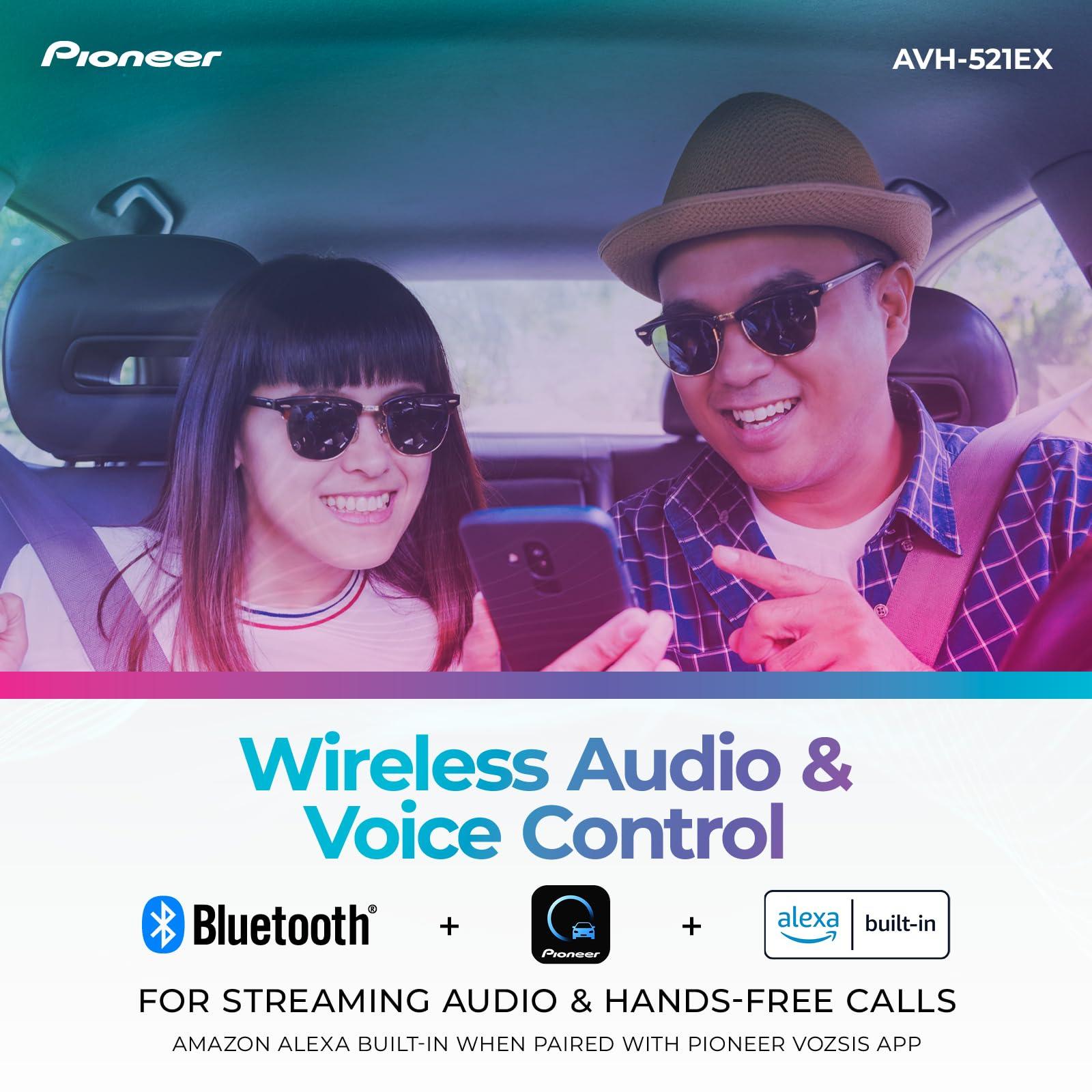 PIONEER PIONEER 6.8 AVH-521EX Multimedia Receiver - Bluetooth, CD and DVD Playback, Amazon Alexa, Rear Camera Capable