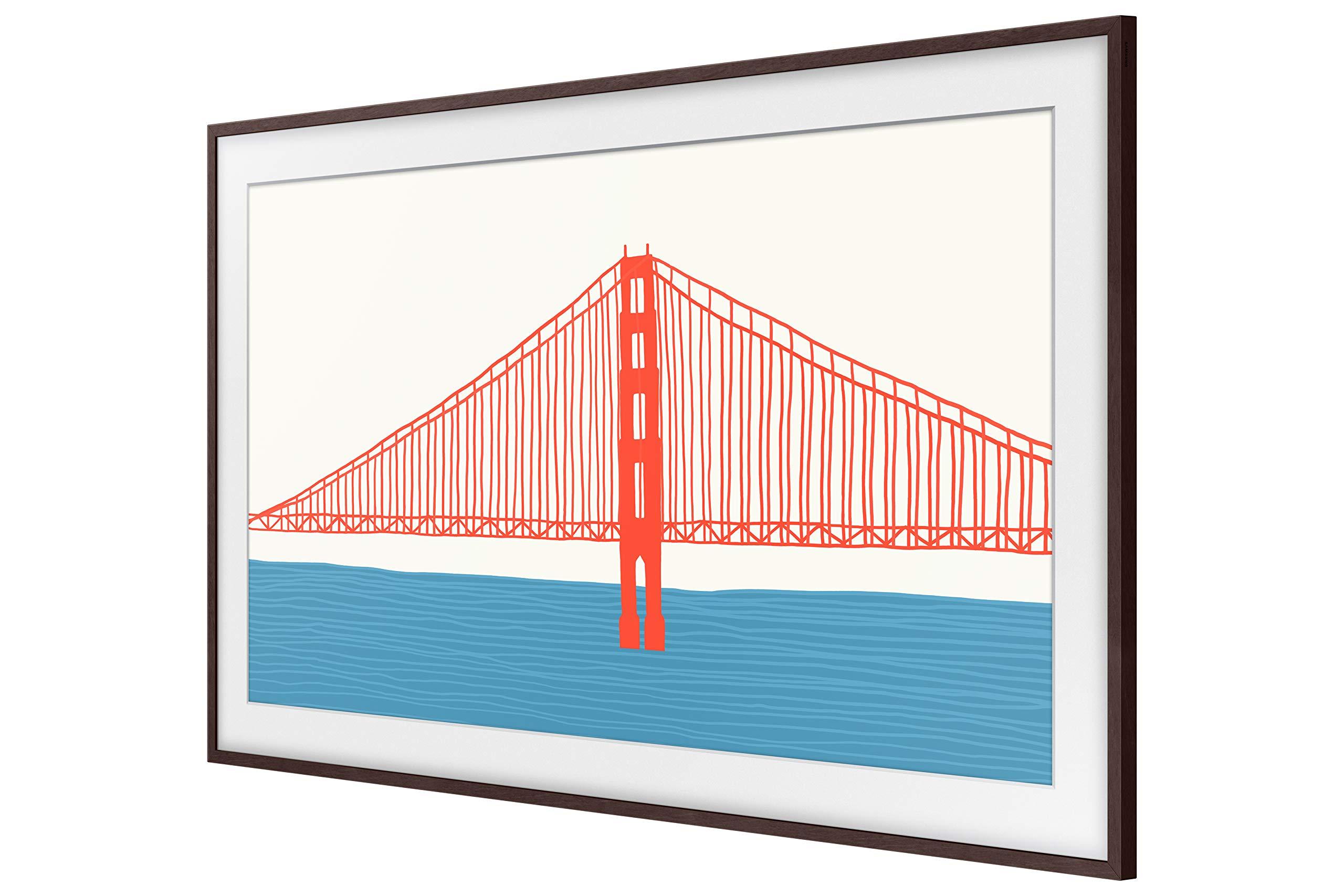 SAMSUNG SAMSUNG 75-inch The Frame Customizable Bezel, Modern Brown (VG-SCFA75BWBZA, 2021 Model)