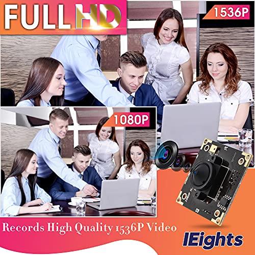 ELP ELP USB Camera WDR H.264 3megapixel 1536p Camera Module for Computer,3mp AR0331 Camera Module with Microphone Mini UVC USB2.0 Webcam Board,WDR 100db 3.7mm Pinhole Hidden USB Camera Module for Most OS