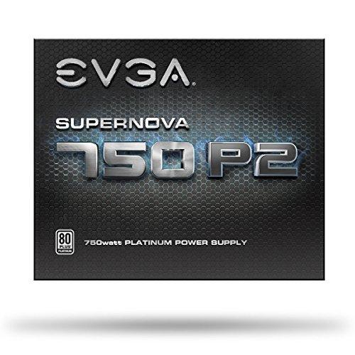 EVGA EVGA SuperNOVA 750 P2, 80+ PLATINUM 750W , Fully Modular , EVGA ECO Mode, 10 Year Warranty , Includes FREE Power On Self Tester, Power Supply 220-P2-0750-X1,Black
