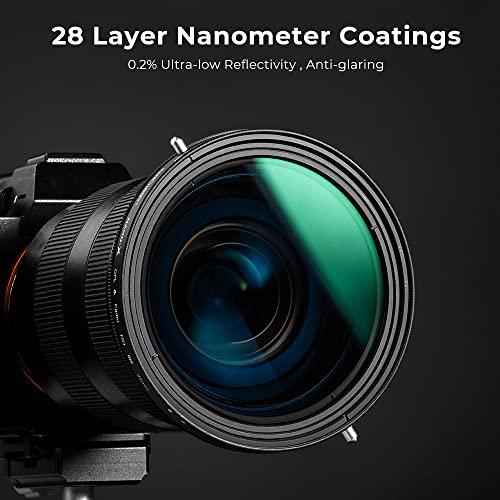 K&F Concept K&F Concept 72mm Variable Fader ND2-ND32 ND Filter and CPL Circular Polarizing Filter 2 in 1 for Camera Lens No X Spot Waterproof Scratch Resistant (Nano-X Series)