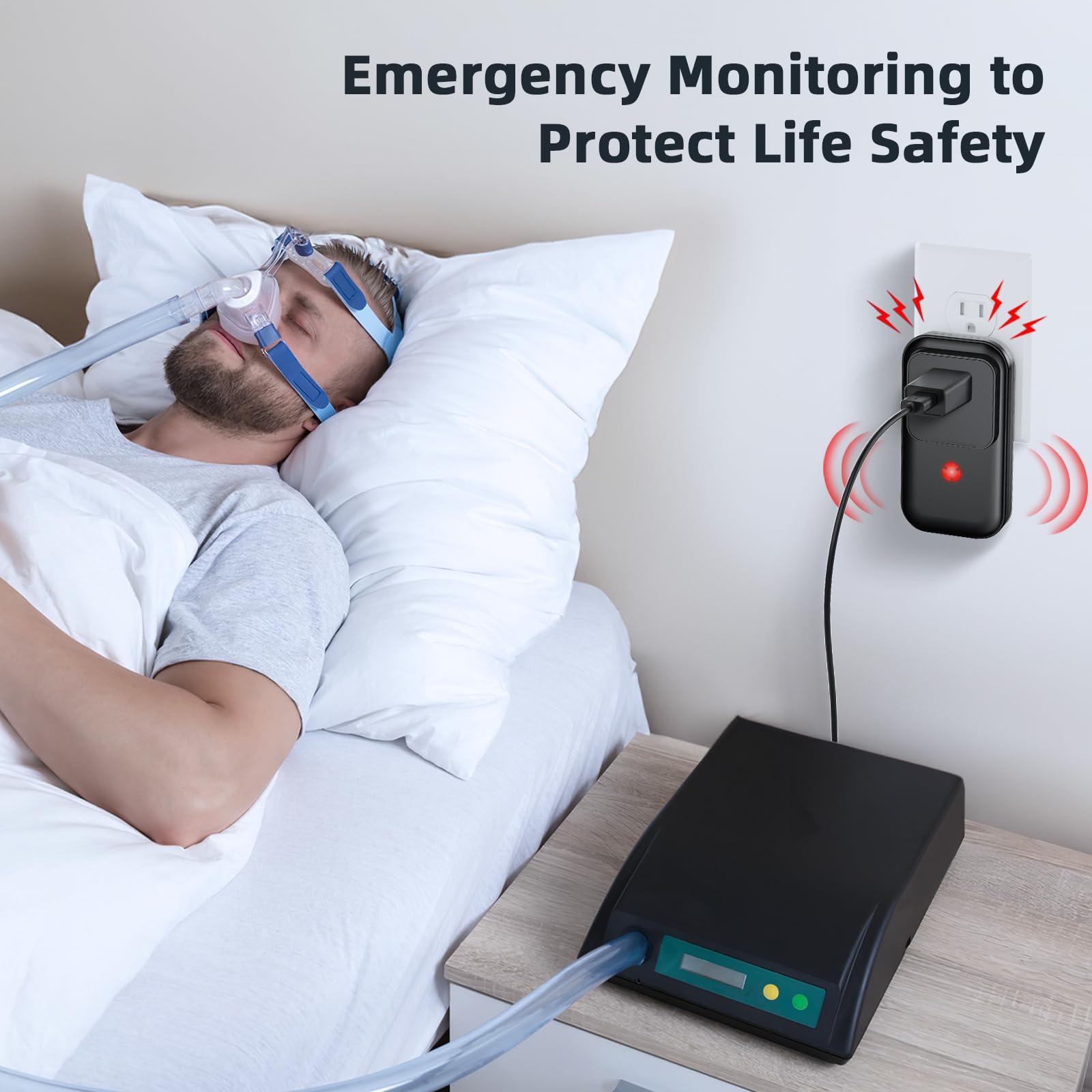 Satisure Power Failure Alarm for Freezer 3 Pack(1 Black + 2 White), Freezer Power Outage Alarm 7 Sirens, Freezer Alarm with 0-110dB Adjustable LED Indicator 12H Alert