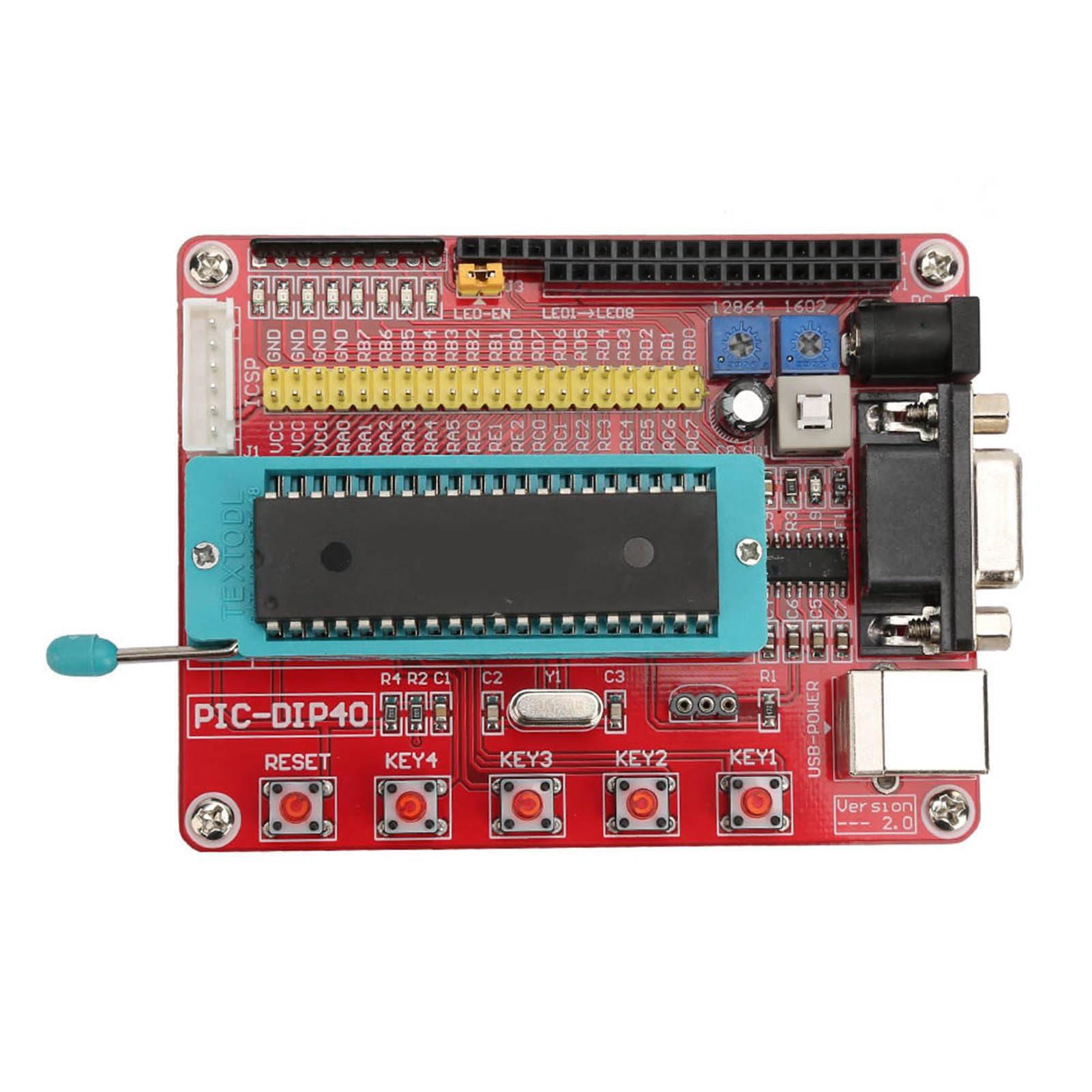 Walfront Learning Board, 8051 Microcontroller Development Board Pic16F877A Microcontroller Development Board with Rs232 Interface