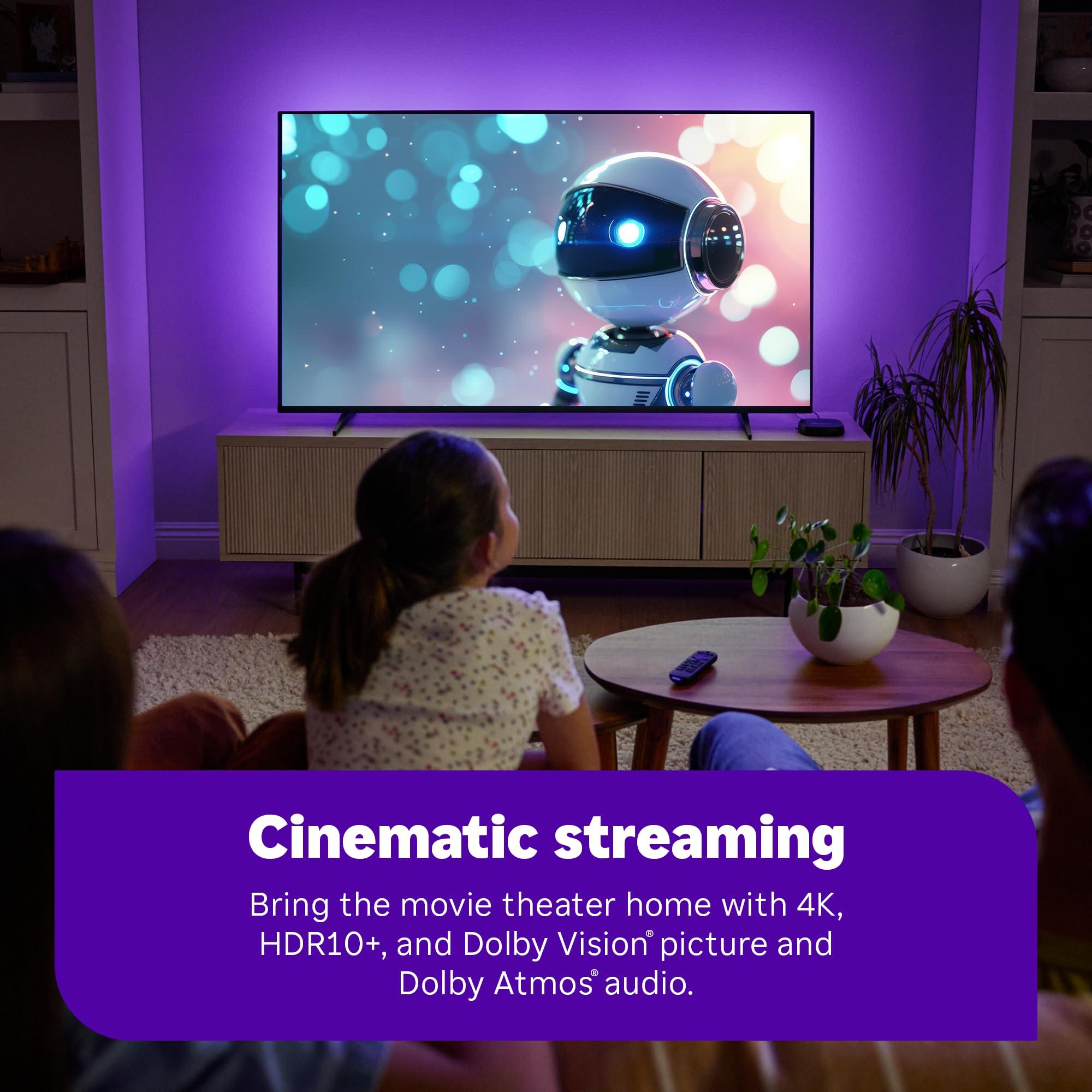 Roku Roku Ultra 2024 - Ultimate Streaming Player - 4K Streaming Device for TV with HDR10+, Dolby Vision & Atmos - Bluetooth & Wi-Fi 6- Rechargeable Voice Remote Pro with Backlit Buttons - Free & Live TV