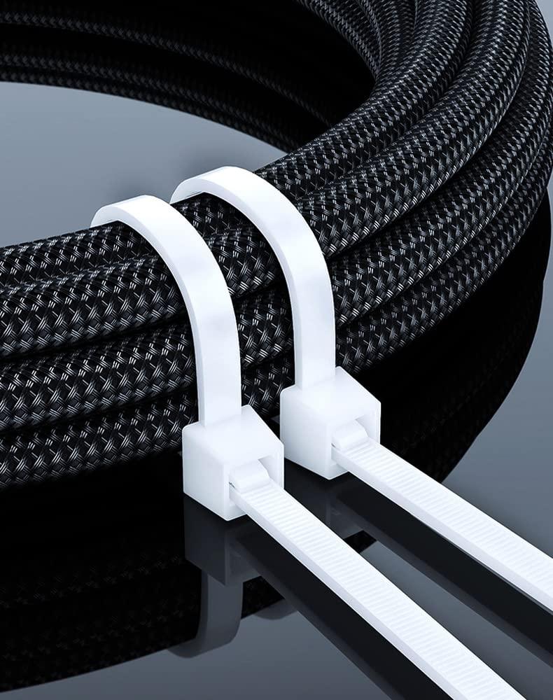 Heyiarbeit Heyiarbeit 6 Inch Zip ties White Plastic Cable Tie Nylon Cable Wire Ties Self-Locking Tie Wraps 100Pcs