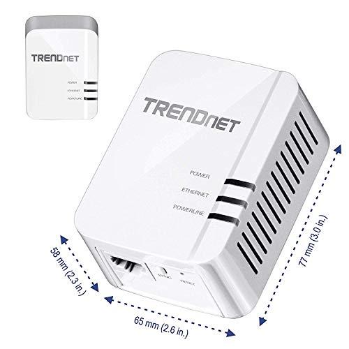 TRENDnet TRENDnet Powerline 1300 AV2 Adapter Kit, Includes 2 x TPL-422E Powerline Ethernet Adapters, IEEE 1905.1 & IEEE 1901, Gigabit Port, Range Up To 300m (984 ft), Simple Installation, White, TPL-422E2K