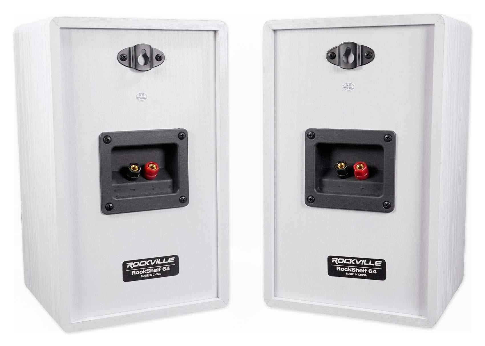 Rockville Rockville Pair RockShelf 64W 6.5" Home Bookshelf Speakers+Adjustable Stands