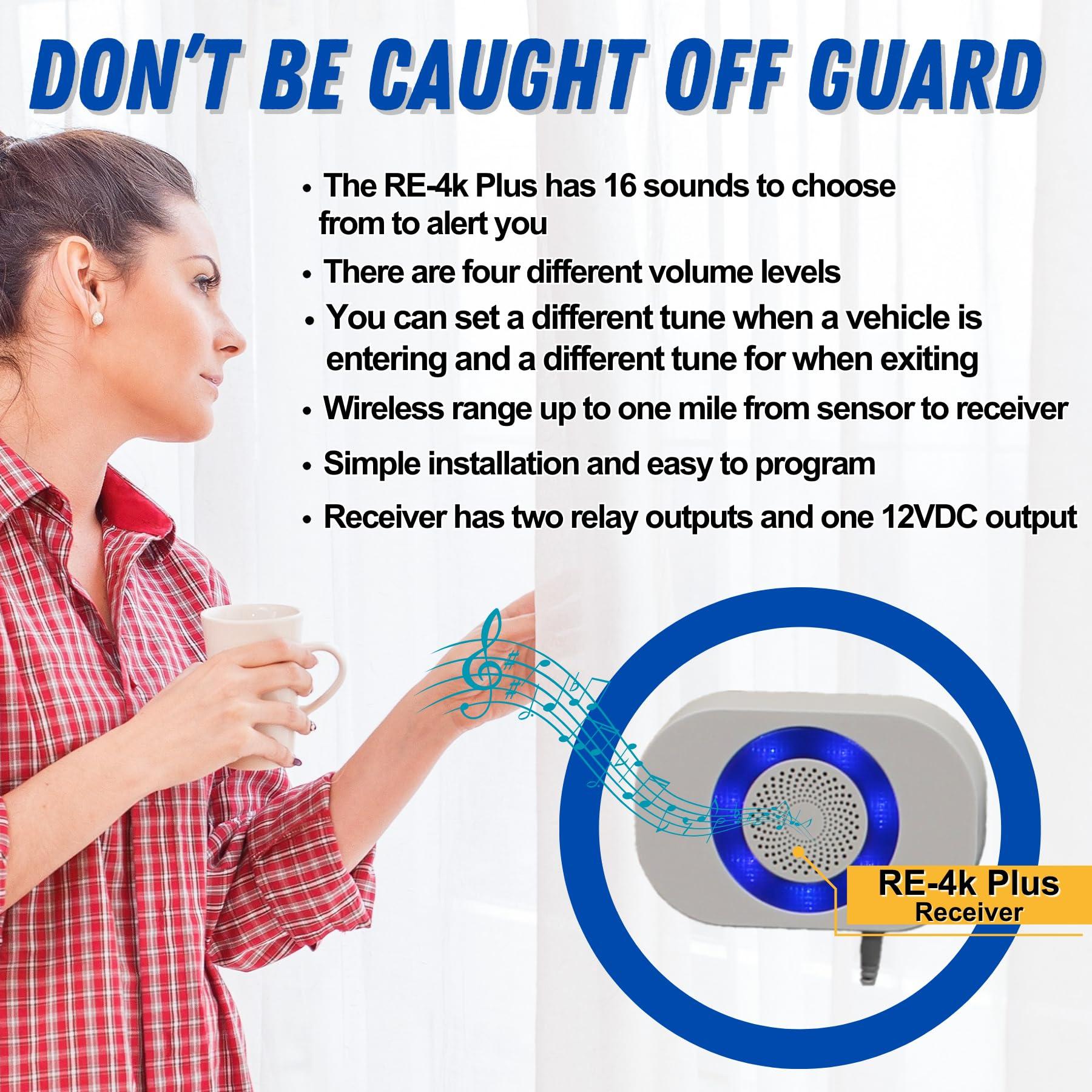 Dakota Alert Dakota Alert Long Range Driveway Alarm Motion Detector - DCMA-4k Plus One Mile Wireless Range Alarm System - DCMT-4000 Transmitter & RE-4k Plus Receiver-Use Outdoors, Driveways, Entrances & Backyards