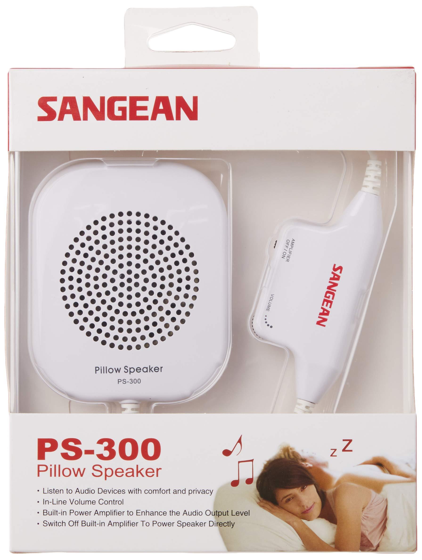 Sangean Sangean PS-300 Pillow Speaker with In-line Volume Control and Amplifier (White)