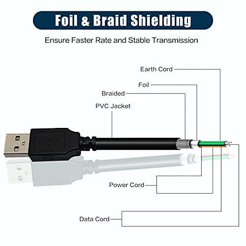 Inovat Inovat Replacement 10FT USB A Male to B Male Cable Cord Data Transfer Host Cable Cord for Yamaha P115 P-115 88-Key Digital Piano