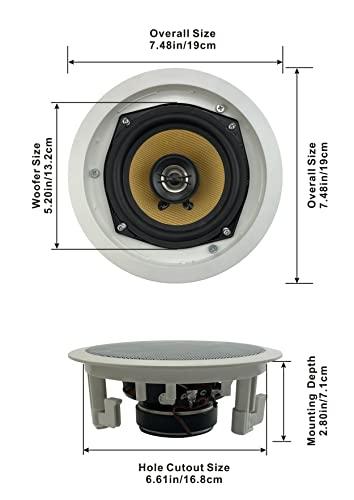 Acoustic Audio by Goldwood Acoustic Audio HD-5 in Ceiling Speakers Home Theater Surround Sound 3 Pair Pack