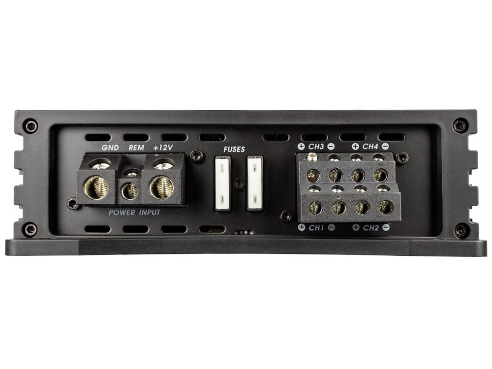 Alphasonik Alphasonik NA1600.4 Neuron Series 1600 Watts Max 4-Channel Car Amp with 4-Way Protection Circuitry Multi-Channel Bridgeable Class A/B Amplifier Low & High Level Inputs