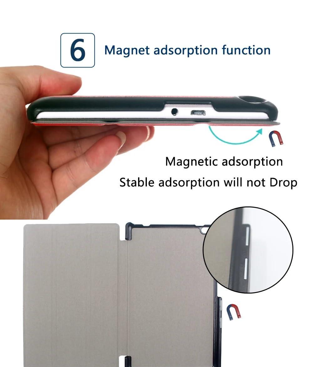 HJSFRBMA HJSFRBMA Case Compatible with Lenovo Tab4 8 TB-8504F TB-8504N Ultra-Thin PU-Leather Hard Shell Cover for Tab 4 8 TB-8504X TB-8504 Skin(Black)