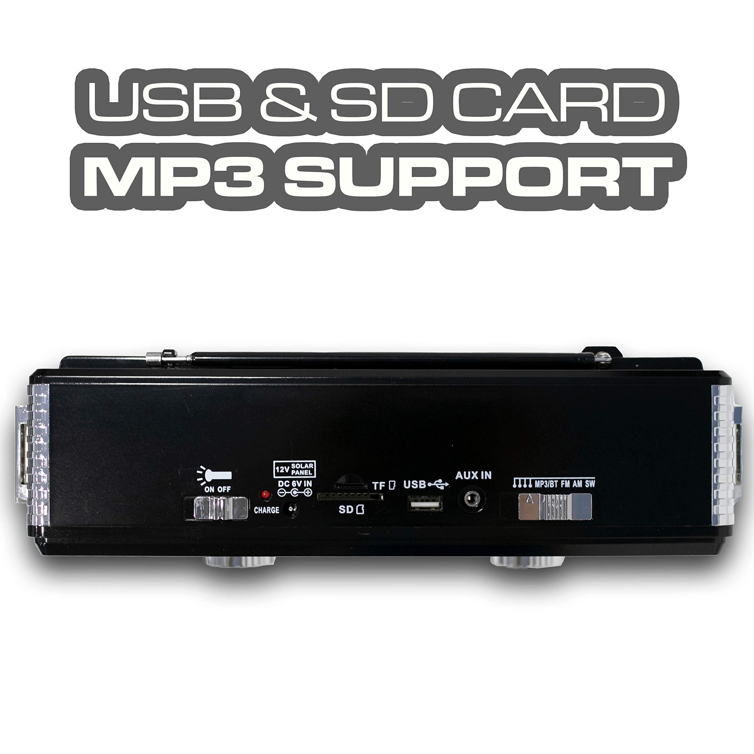 Dolphin Dolphin RETROBOX Portable Bluetooth AM/FM Radio (Black)