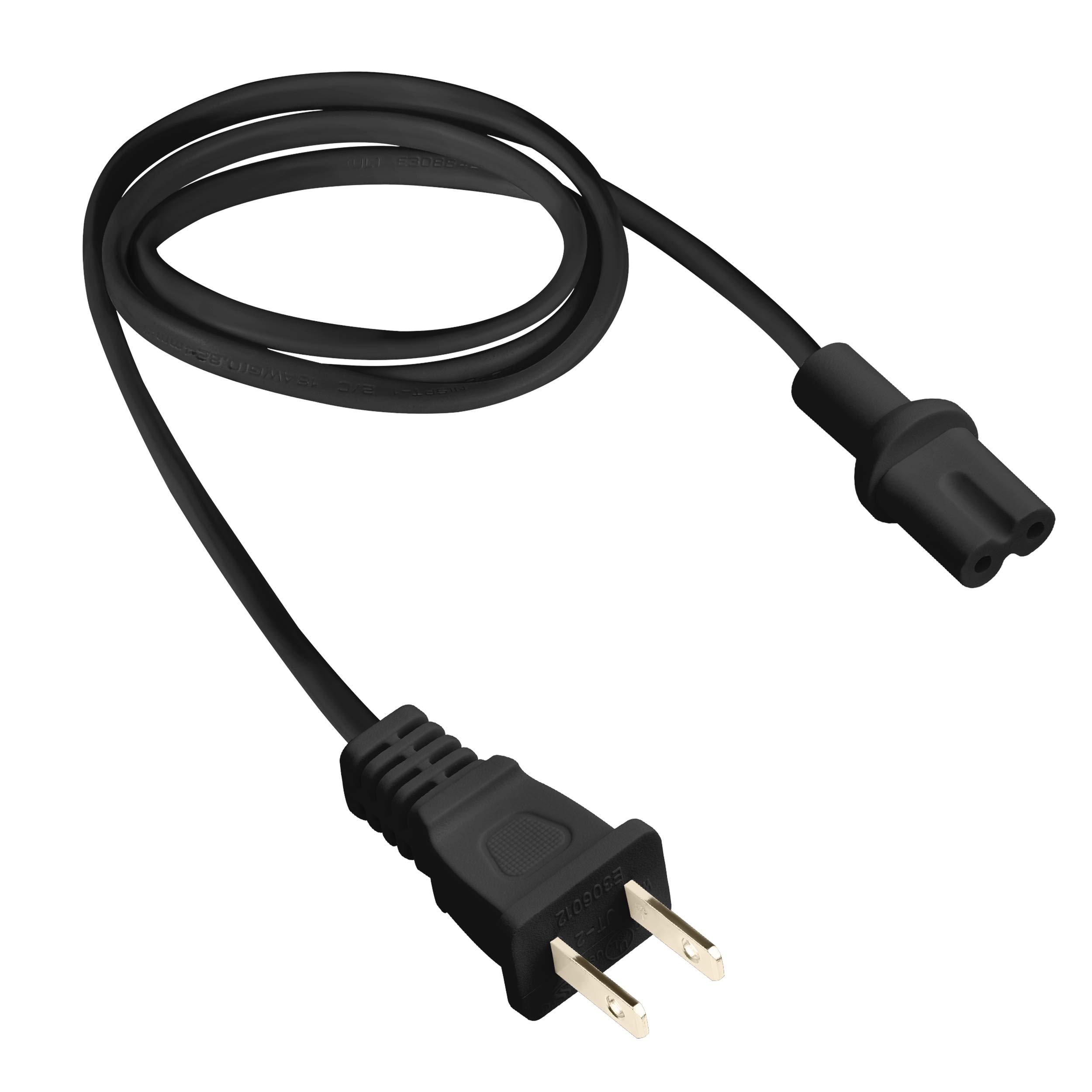 VEBNER Vebner 3-Foot Power Cord Compatible with Sonos Five, Sonos Play 5, Sonos Beam, Sonos Ray, Sonos Arc, Arc Ultra, Sonos Amp, Sonos Playbase, Sonos Sub Gen 3 and Sonos Sub Mini - Black