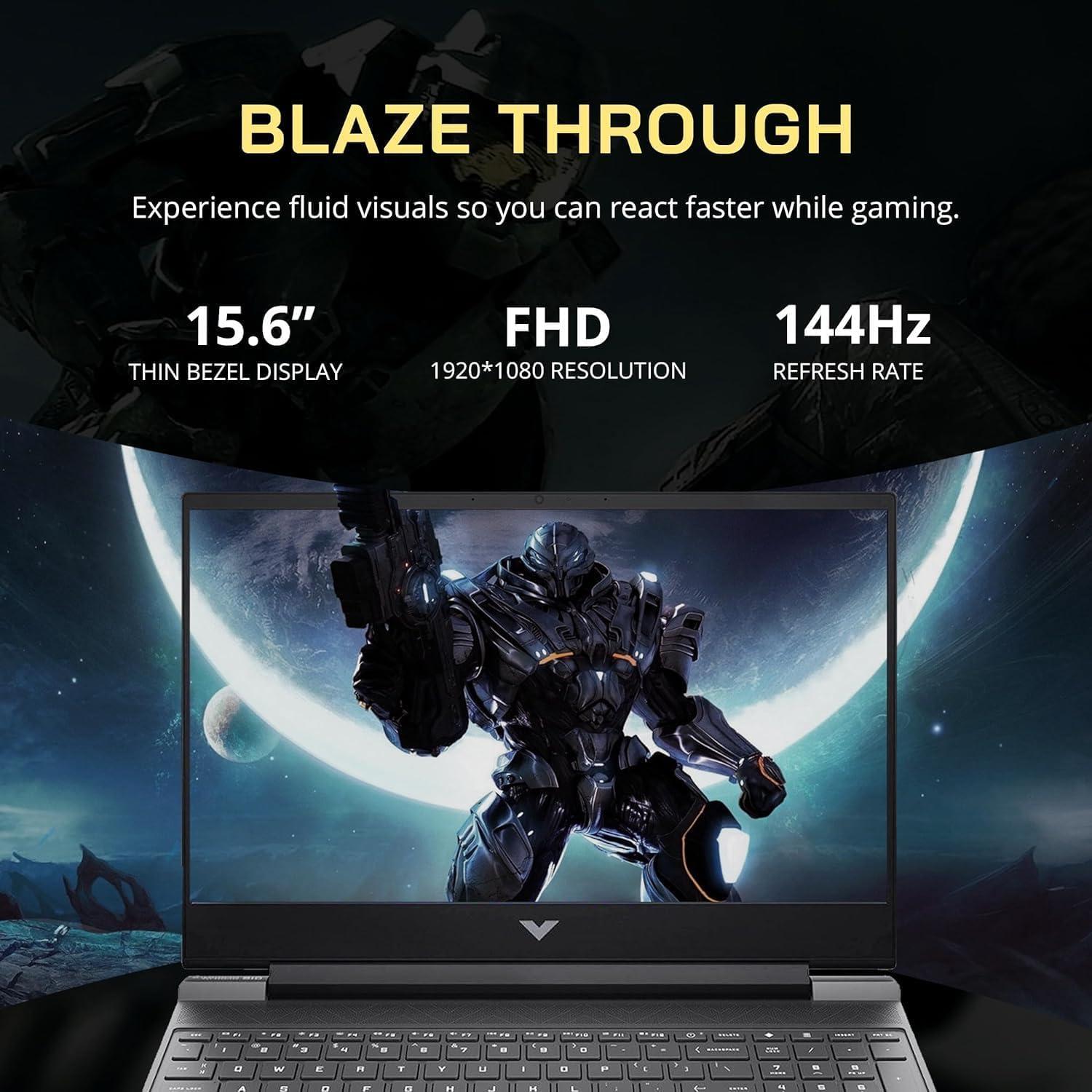 HP HP 2024 Newest Victus Gaming Laptop, 15.6" FHD IPS 144Hz Display, AMD Ryzen 5 7535HS Processor, 64GB DDR5 RAM, 1TB SSD, NVIDIA GeForce RTX 2050, Backlit Keyboard, WiFi 6, Windows 11 Home, with Mouse