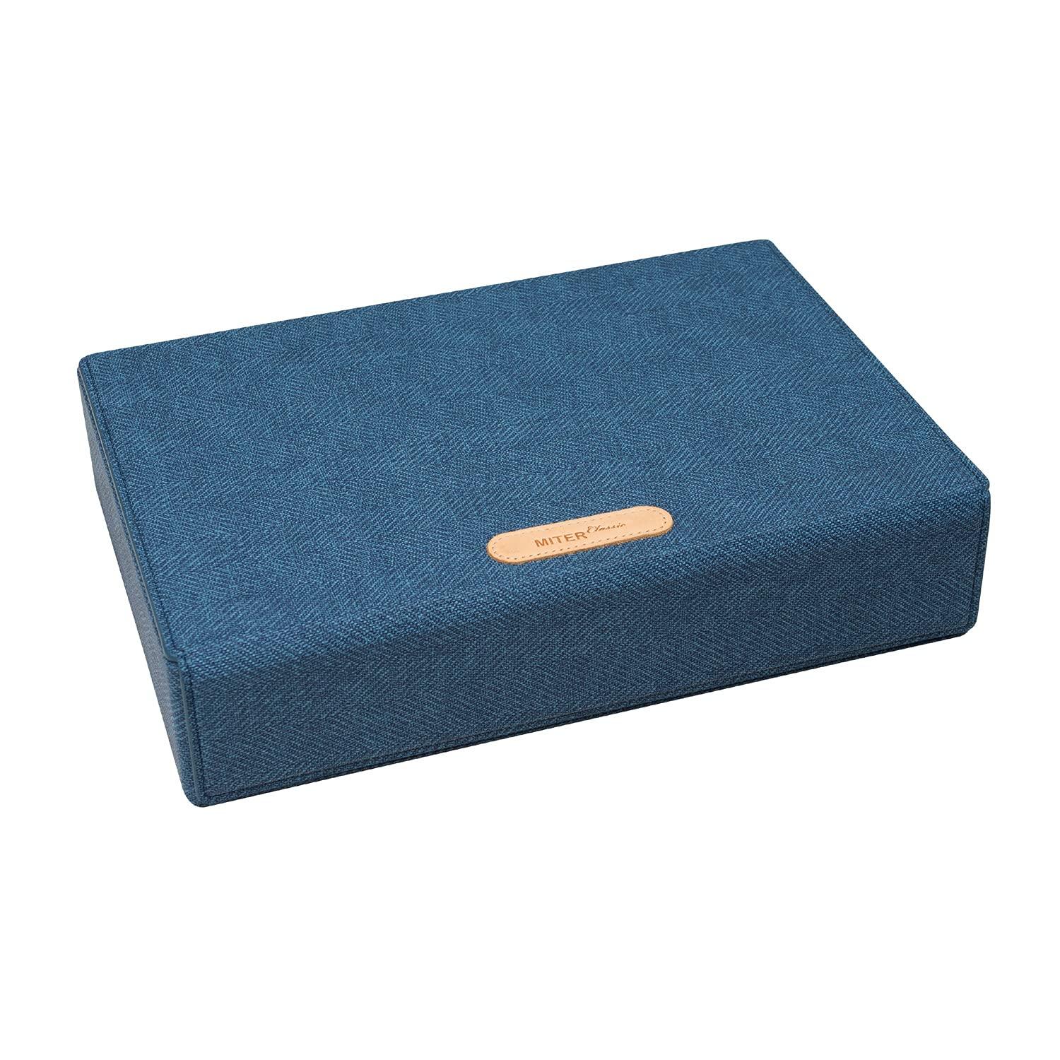 MITER CASE MITER CASE Carrying for DAP + Earphone , Handmade Italy PU Leather Hard Standing 6 IEM Earphones or 3 Digital Audio Players Storage Carry Cover Box (Multi Case-Indigo Blue), (DAP case)