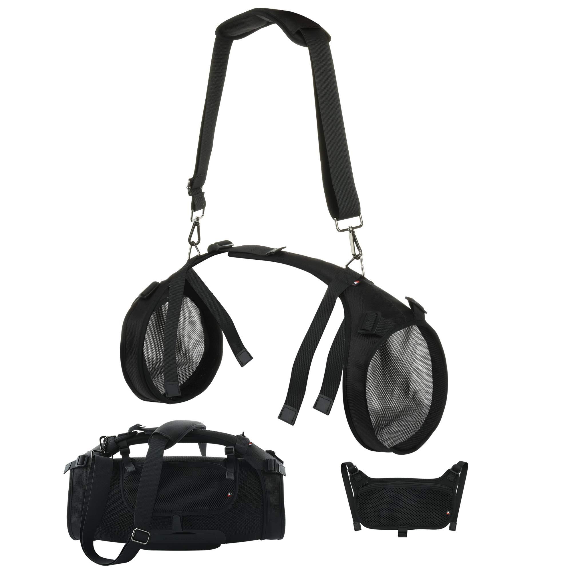 TXEsign Travel Carrying Strap Compatible with JBL Boombox 2-Waterproof Portable Speaker, TXEsign Shoulder Strap with Two Side Covers Travel Carrying Case Compatible with JBL Boombox (Black without Pouch)