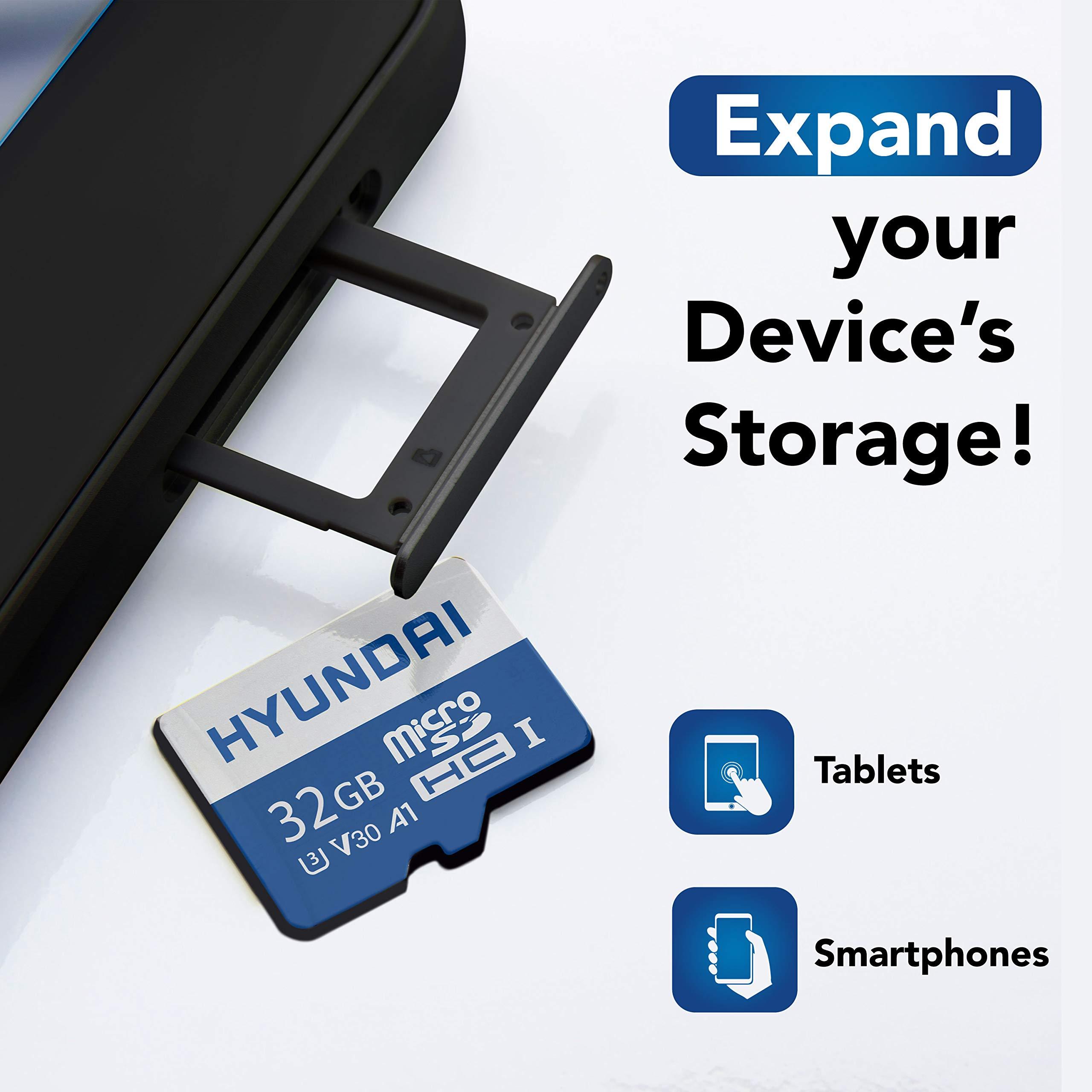 HYUNDAI Hyundai - 32GB Micro SD Card - Fast, High Speed for - Nintendo Switch - Phone - Tablets - Laptop - Camera and More - UHS-1, 95MB/s, U3, 4K, Ultra HD, A1, V30 (MicroSDXC) - SDC32GU3