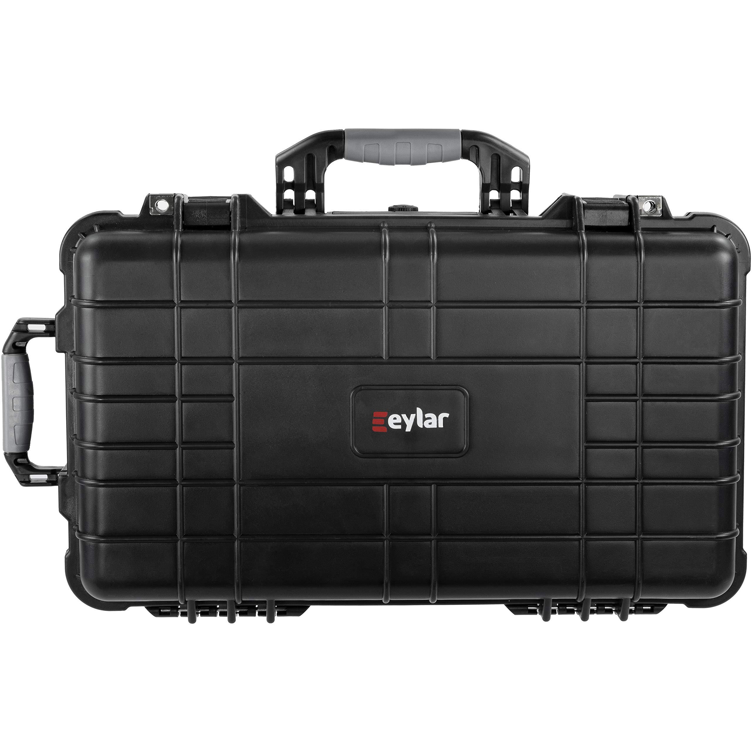 Eylar Eylar 22" Carry-On Travel Roller Gear, Camera, Drones, Tools, Equipment Hard Case Waterproof with Foam Black