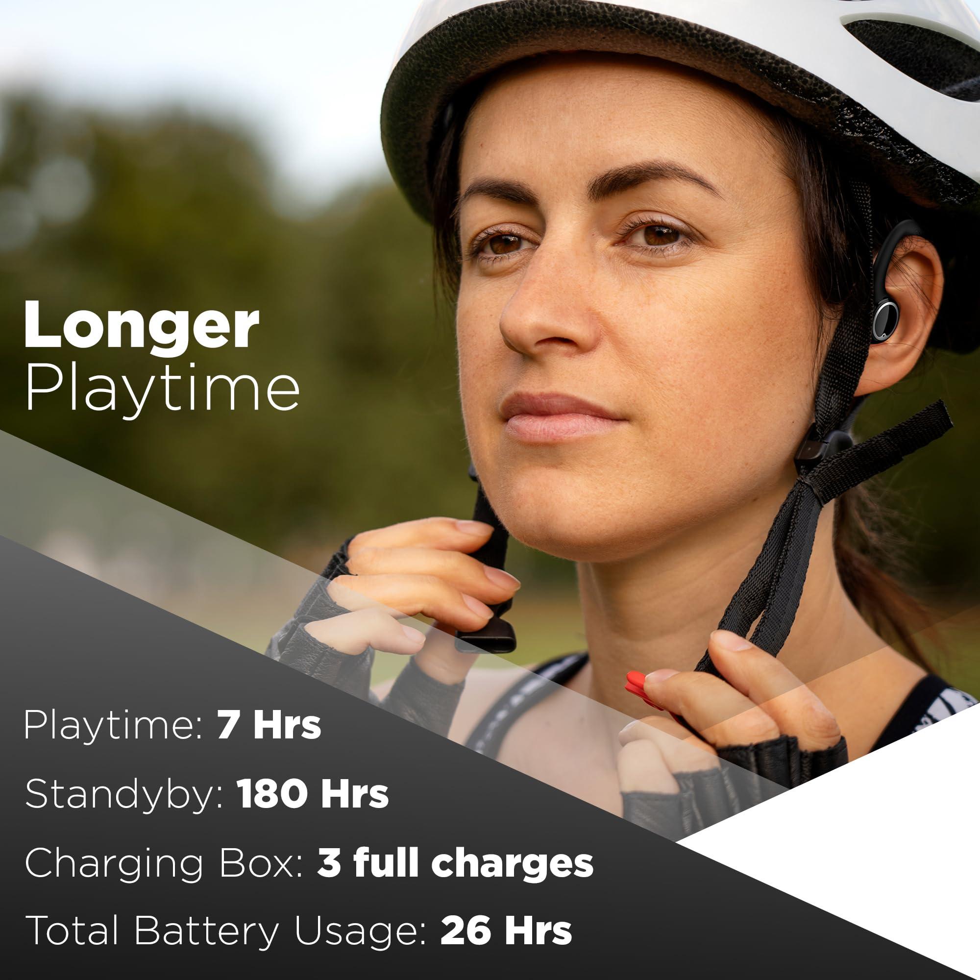 MyJoy MyJoy Active Wireless Earbuds, Bluetooth, Over The Ear Earbuds, Running, Workout Headphones, Black