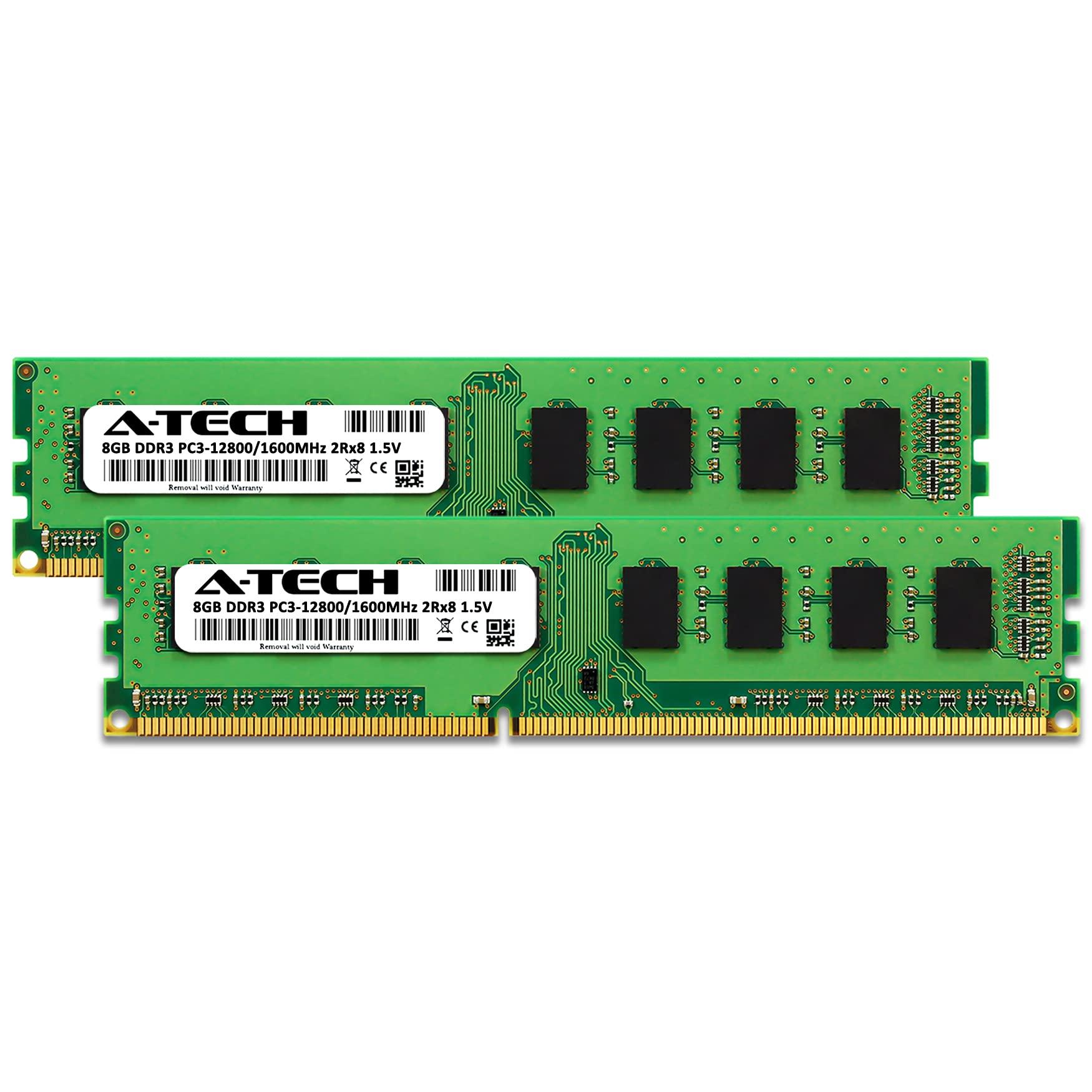 A-Tech A-Tech 16GB Kit (2x8GB) RAM for GIGABYTE GA-B85-HD3, GA-H87-D3H, GA-H97-D3H, GA-H97-DS3H, GA-Q87M-MK, GA-X79-UD3, GA-Z87X-OC, GA-Z97P-D3 | DDR3 1600MHz PC3-12800 DIMM 1.5V Non-ECC UDIMM Memory Upgrade
