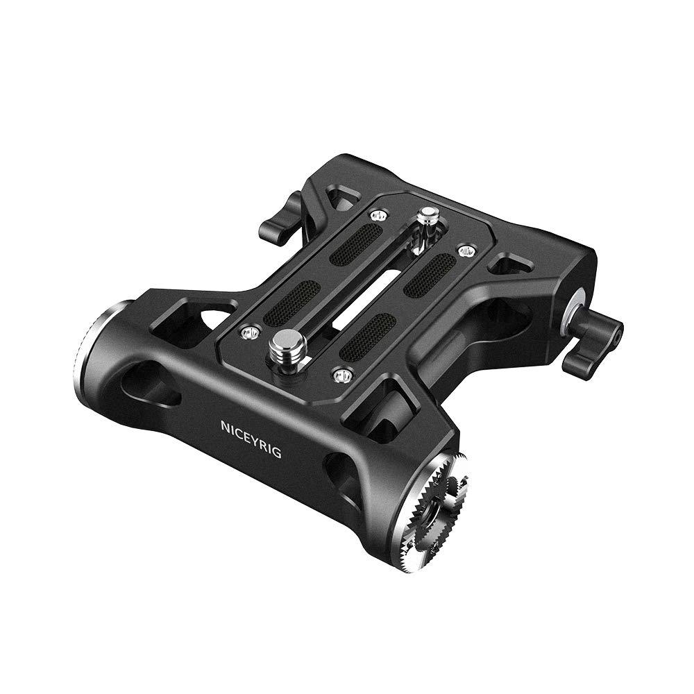 NICEYRIG NICEYRIG Camera Baseplate with Rosette Mount, 15mm Rod Base Plate Applicable for Sony FS5 FS7 FX9, RED DSMC2, KINEFINITY Cinema Camcorder - 401