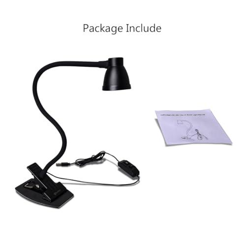 CeSunlight CeSunlight Clamp Desk Lamp, Clip on Reading Light, 3000-6500K Adjustable Color Temperature, 6 Illumination Modes, 10 Led Beads (Black)