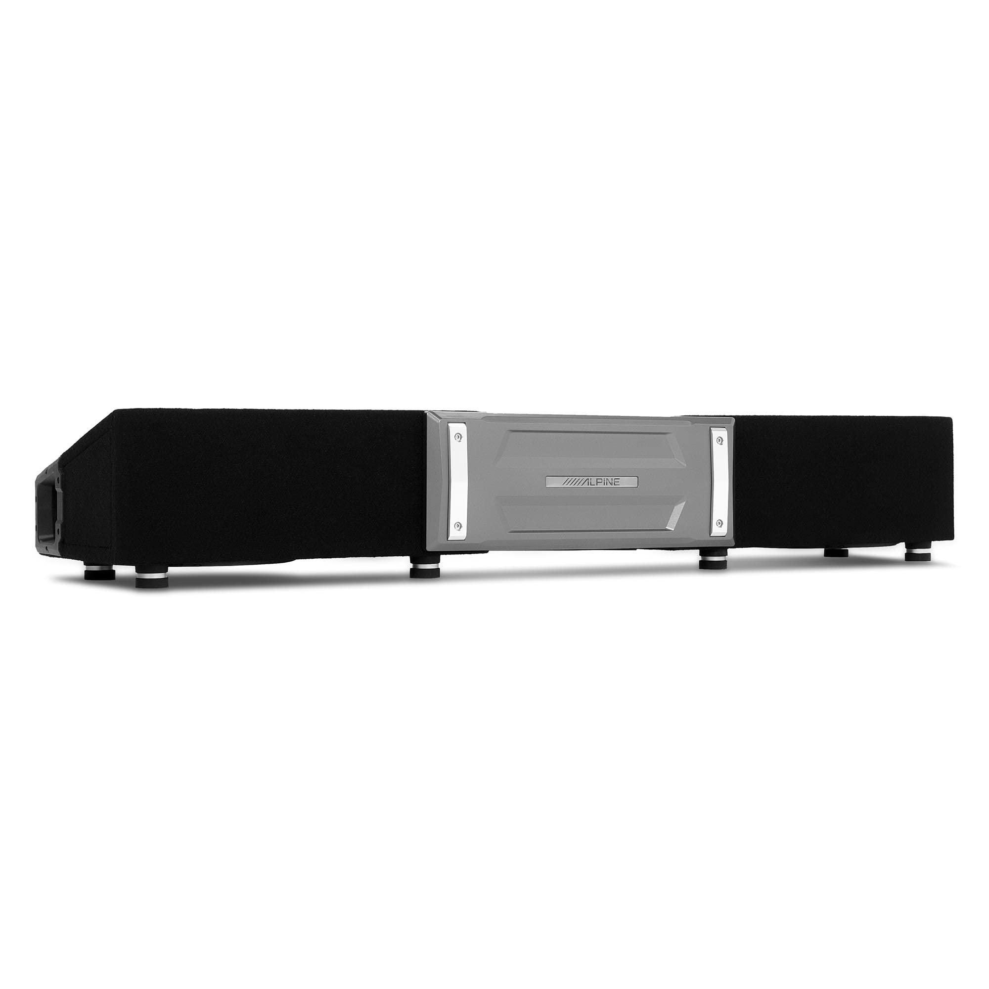 Alpine Alpine S-DB8V-TRK Dual 8" Halo S-Series Preloaded Truck Subwoofer Enclosure S-A60M S-Series 600 Watt Mono Amp, RUX-KNOB.2 and 4 Gauge Wiring Kit